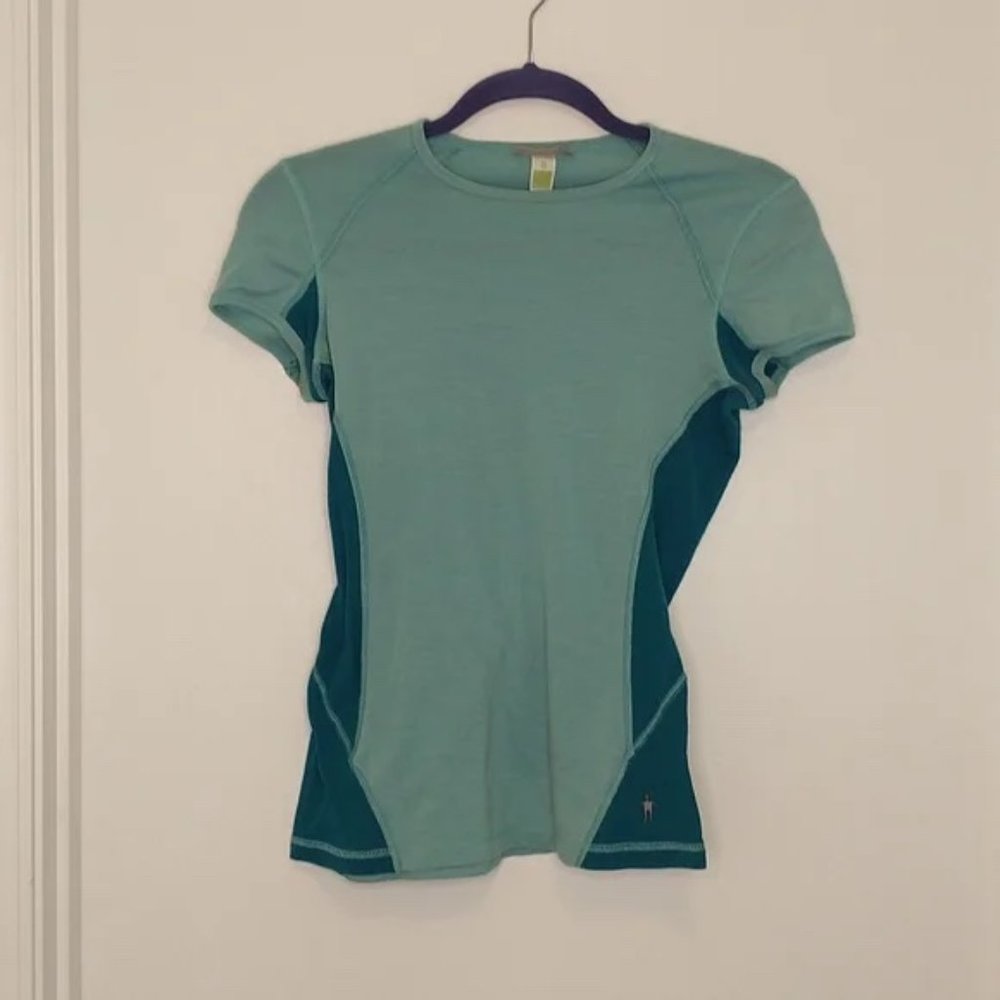 Smartwool blue shirt sleeve merino wool t-shirt